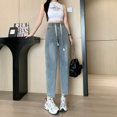 批发实拍直筒<b class='q'>牛仔</b>裤女2026夏新款百搭时尚高腰显瘦休闲九分<b class='q'>哈伦</b>裤