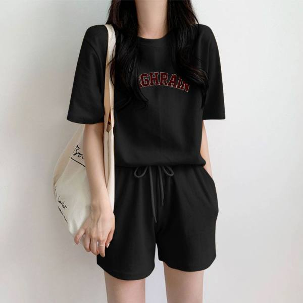 鹽系炸街運動服套裝女夏季時尚韓版寬鬆顯瘦休閒兩件套ins潮
