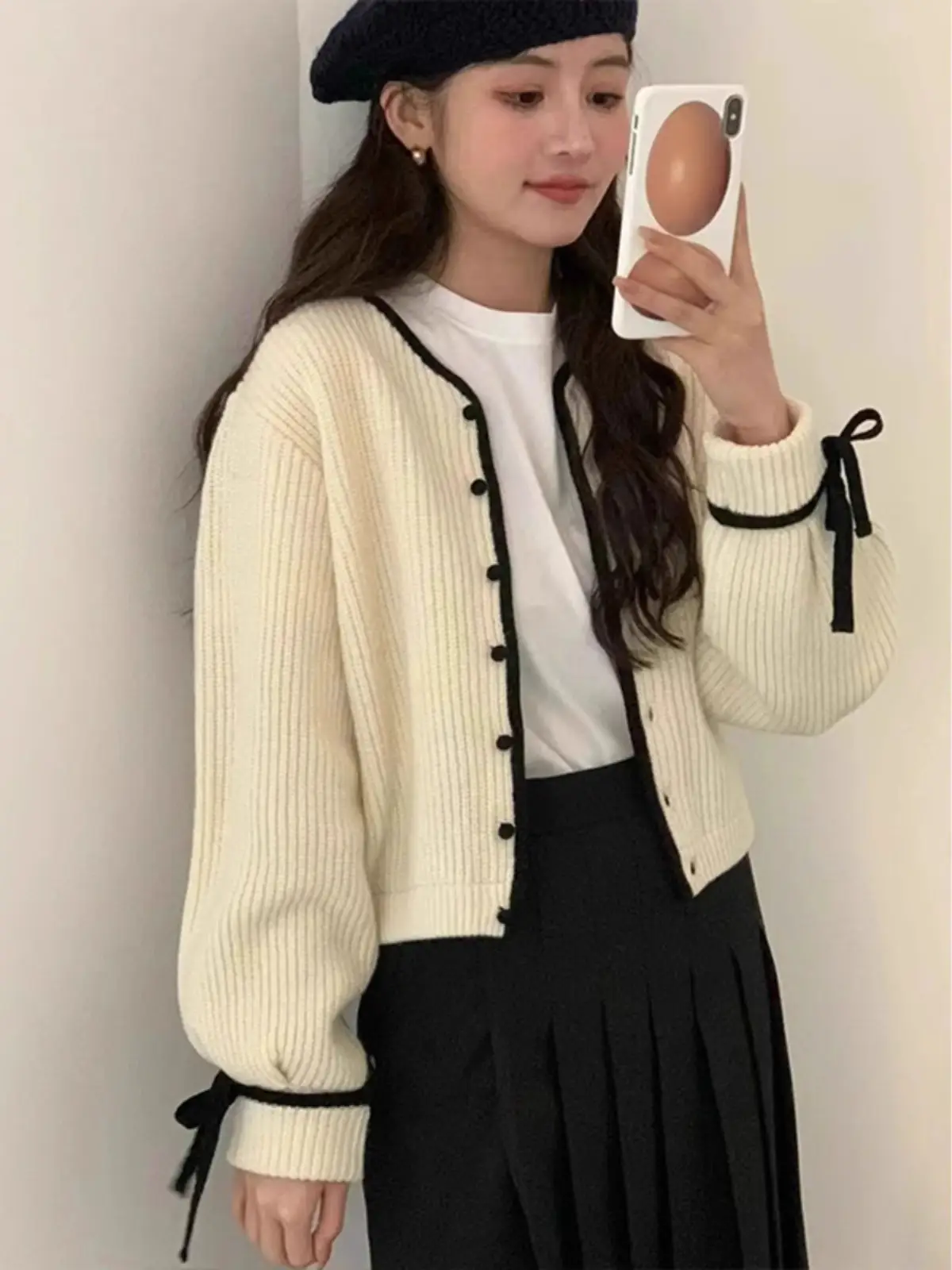 울 니트 카디건 상세 이미지 2
