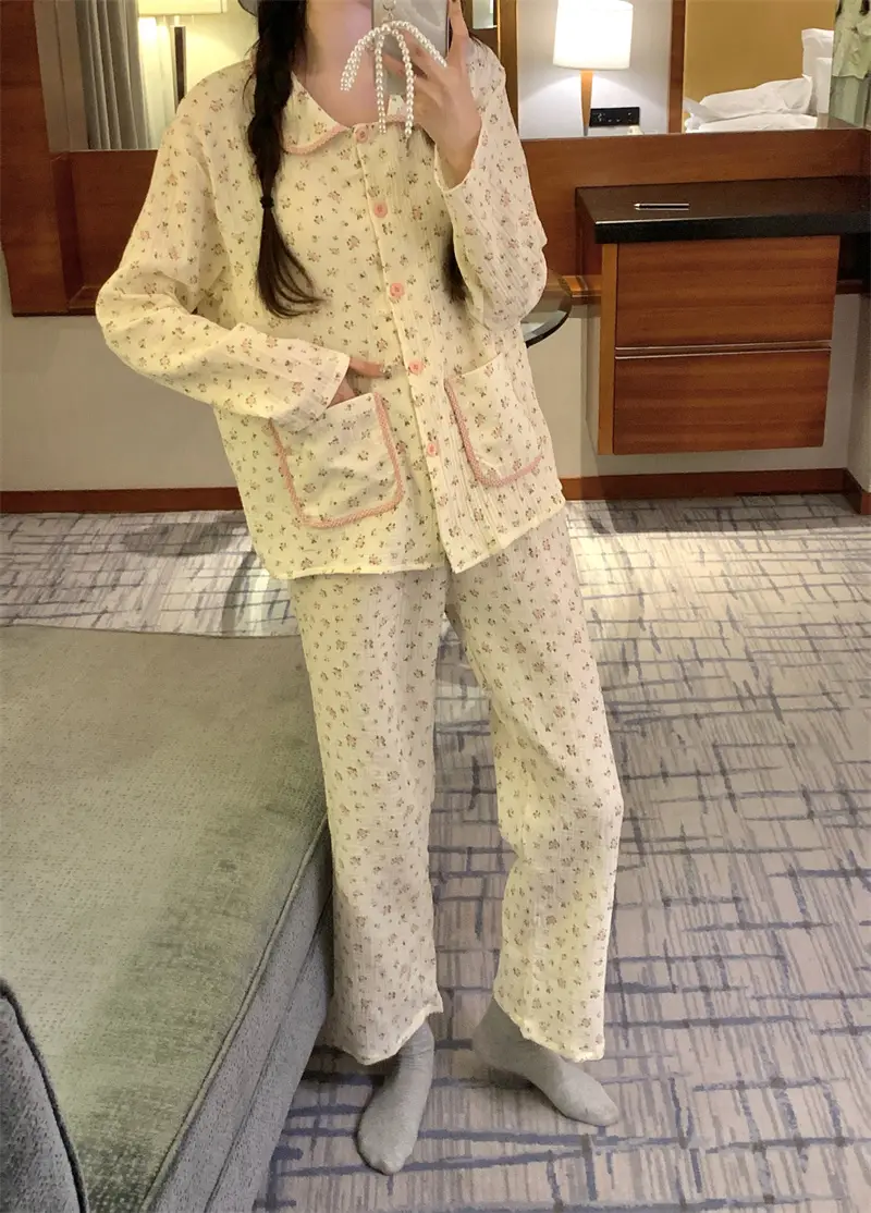 甜美碎花家居服套装 상세 이미지 6