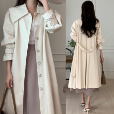 批发清仓特价 不退不换 粉色<b class='q'>风衣</b>外套<b class='q'>中长款</b>女气质显瘦休闲小个子大衣