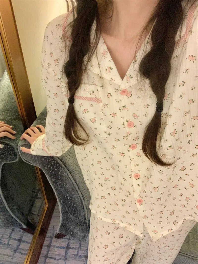 甜美碎花家居服套装 상세 이미지 16