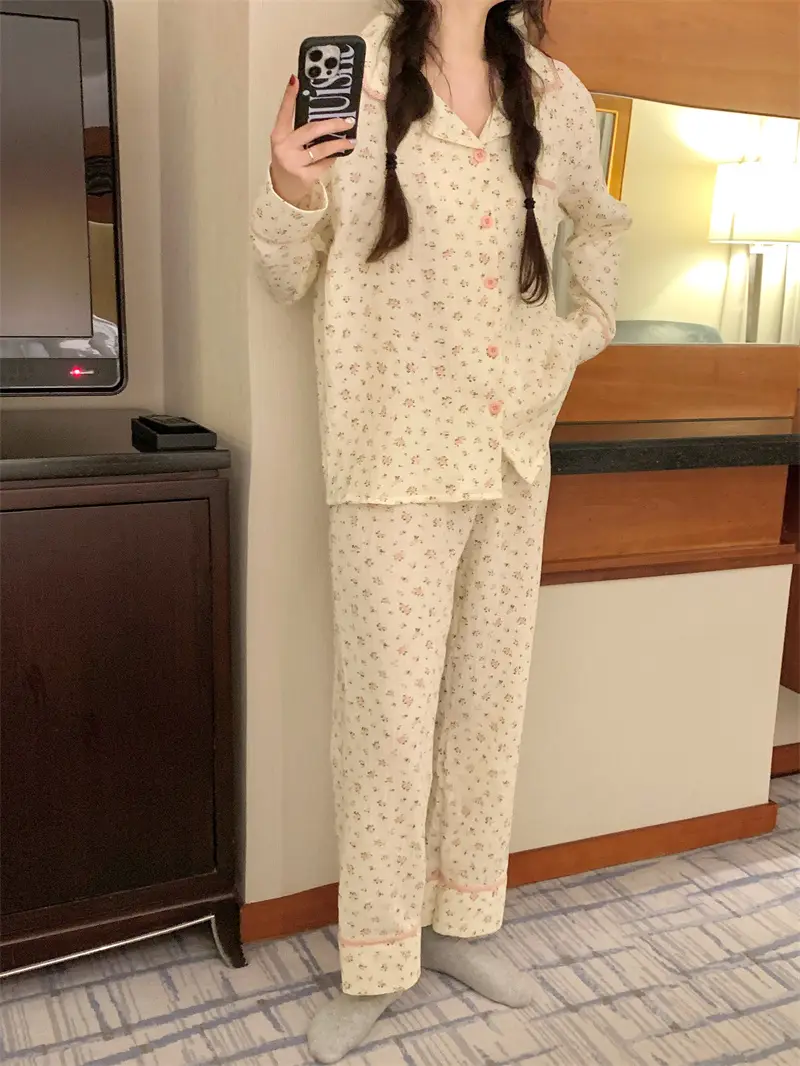 甜美碎花家居服套装 상세 이미지 18