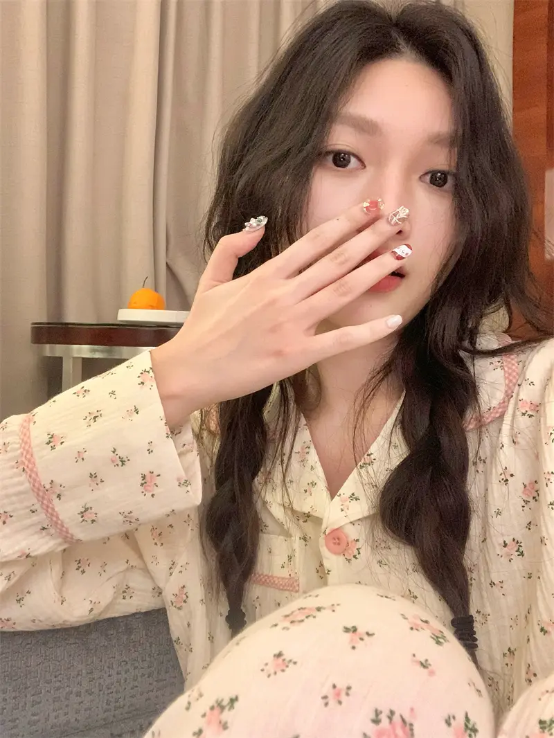 甜美碎花家居服套装 상세 이미지 19