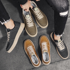 批发春季新款厚底增高男鞋2024<b class='q'>韩版</b>时尚百搭男士工作休闲系带运动鞋子