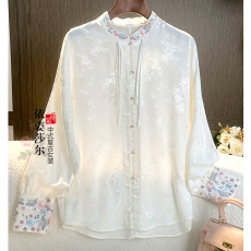 批发新中式女装轻国风上衣复古衬衫秋季旗袍大码禅意盘扣成人<b class='q'>唐装</b><b class='q'>汉服</b>