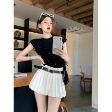 批发晨领白色芭蕾风半身裙女<b class='q'>性感</b>裙裤百褶短裙小个子辣妹高腰A字裙子