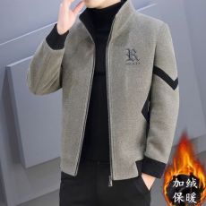 批发男士<b class='q'>外套</b>秋冬季痞帅韩版潮流休闲呢子大衣男高级感毛呢保暖厚夹克