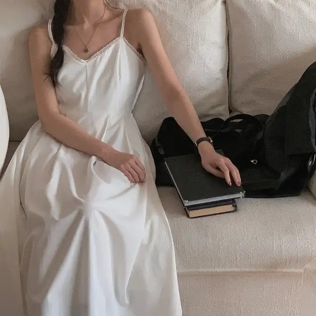 V라인 블라우스 원피스 여름 신상 상세 이미지 7