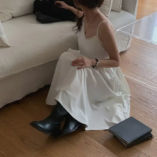 V라인 블라우스 원피스 여름 신상 상세 이미지 10