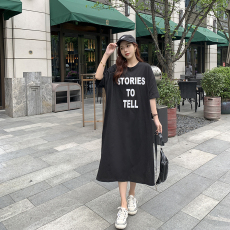 批发仿棉牛奶丝#新款连衣裙<b class='q'>大码</b>宽松胖妹妹休闲懒人家居服女跨境电商