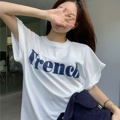 있음 선적 한국 대외 무역 반팔 티셔츠 여성 루즈핏 한국 스타일 ins 트렌디 여름 새로운 다용도 반팔 맨위 여성