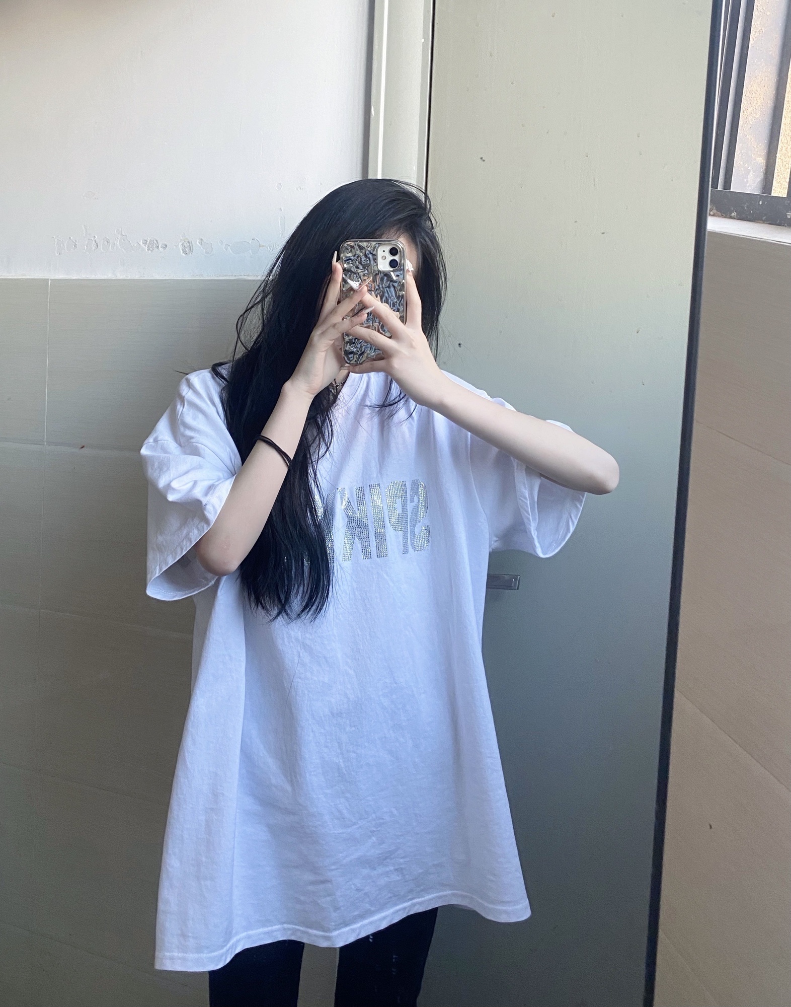 美式鑲鑽高街嘻哈街頭短袖t恤女潮牌ins寬鬆夏季港味情侶半袖上衣