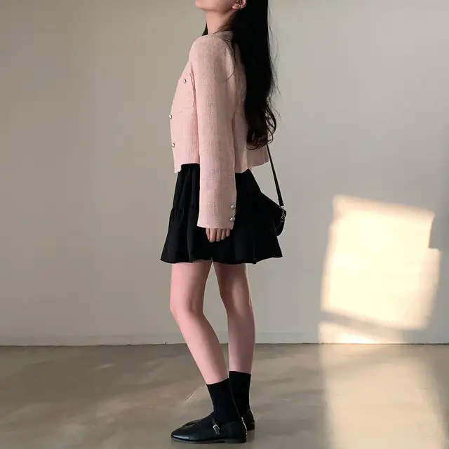 프리미엄 블랙 화이트 V넥 하객 드레스 상세 이미지 10