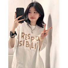 批发韩国<b class='q'>外贸</b>短袖t恤女宽松韩版ins潮夏季新款时尚百搭半袖上衣女