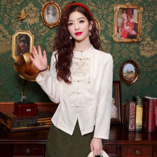 实拍有货#2026春季新款复古国潮标准常规长袖女士上衣