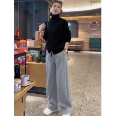 批发2026<b class='q'>春</b>秋季新款轻奢慵懒风针织小衫女百搭休闲阔腿裤两件套装