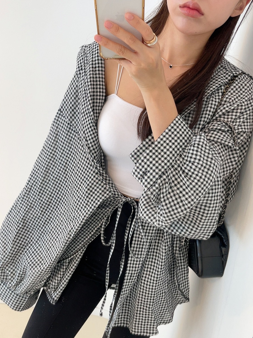 原版  五子棋格子襯衣防曬衣
