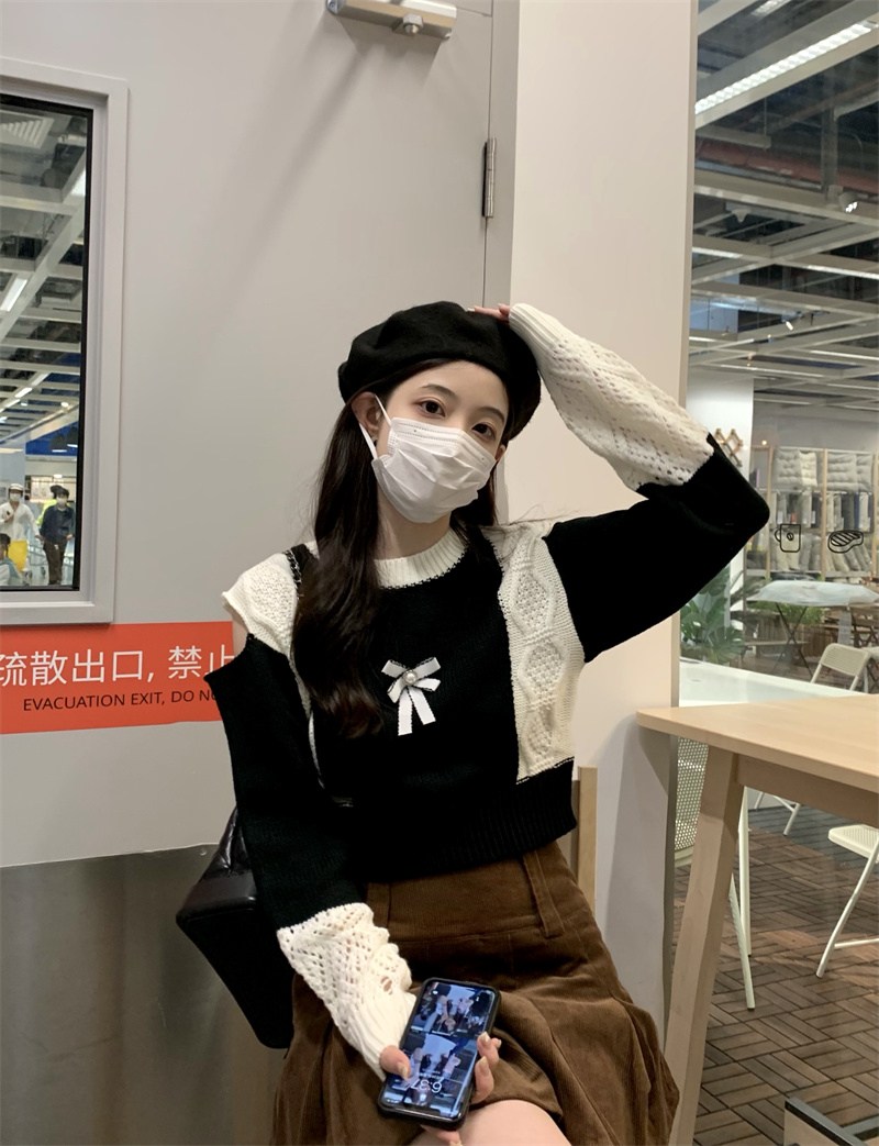 已出貨 復古鏤空麻花毛衣女季新款寬鬆顯瘦設計感小眾針織衫上衣