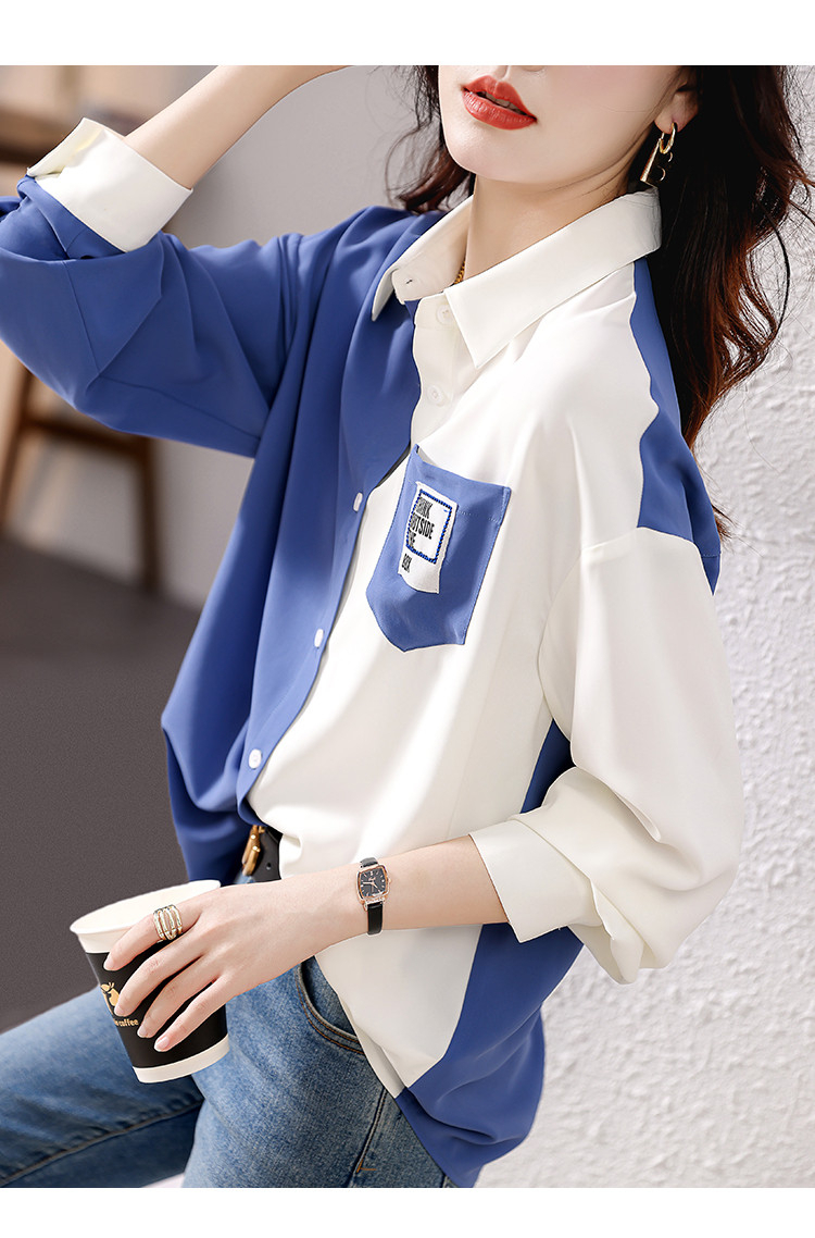 Original workmanship shirt tops women's small shirts spring 2024 new long-sleeved European spring and autumn age-reducing tops