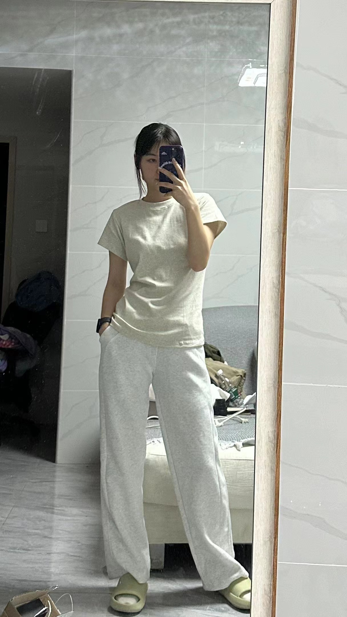 純棉210克40支奧代爾帶彈力直播品質 純色 修身短袖t恤女