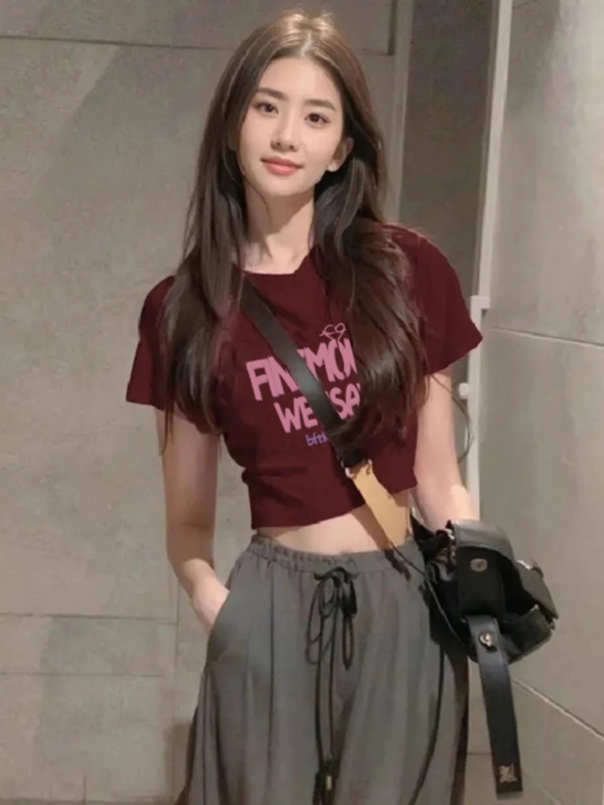 Pure cotton 210g 40 count Odell with elastic live quality front printed short slim fit t-shirt for women