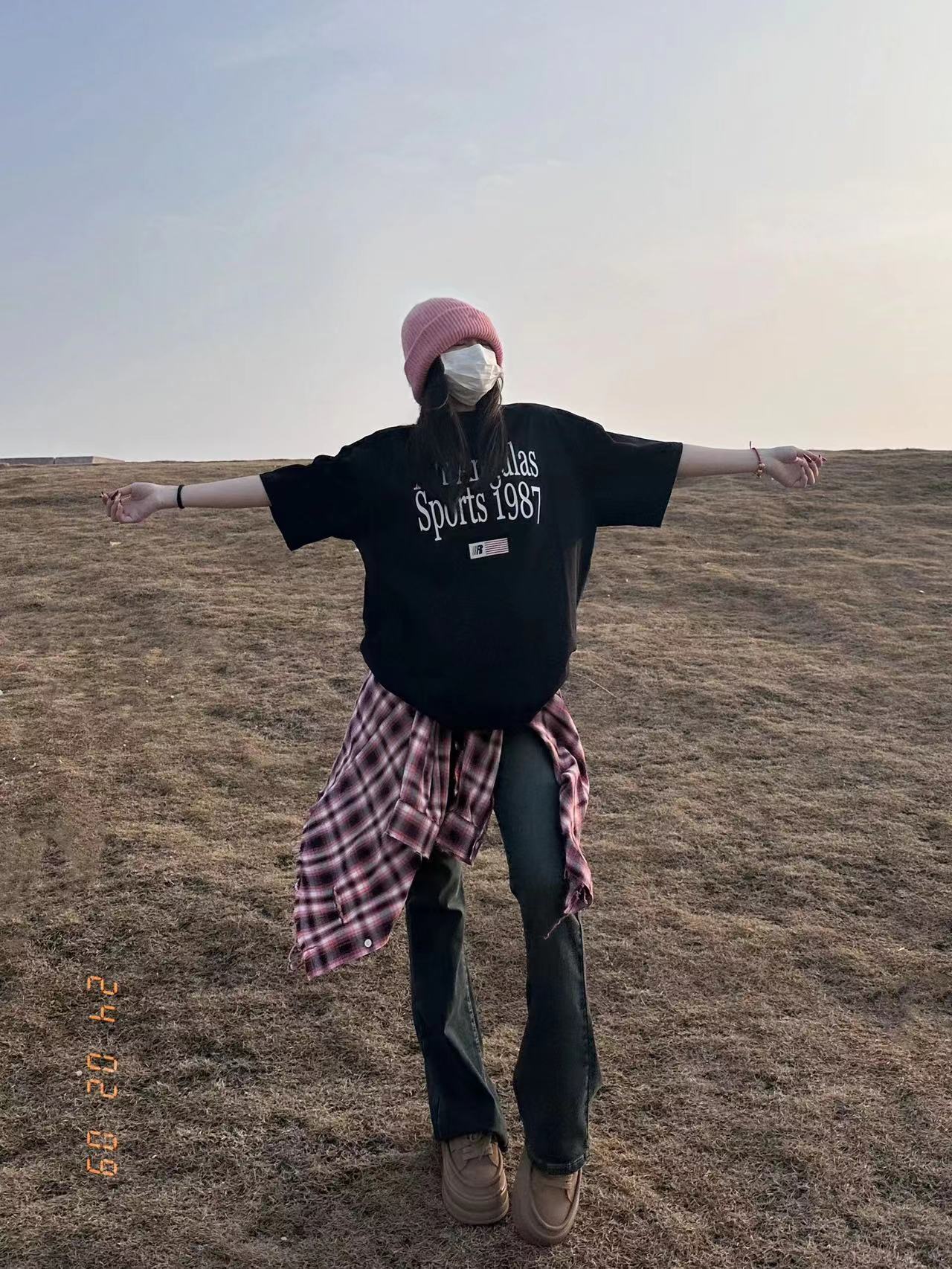 高質量純棉220克精梳緊密手感好直播品質前印花短袖t恤女