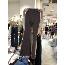 批发现-东大门2026春季新款百搭复古松紧高腰喇裤长裤女修身<b class='q'>打底裤</b>子