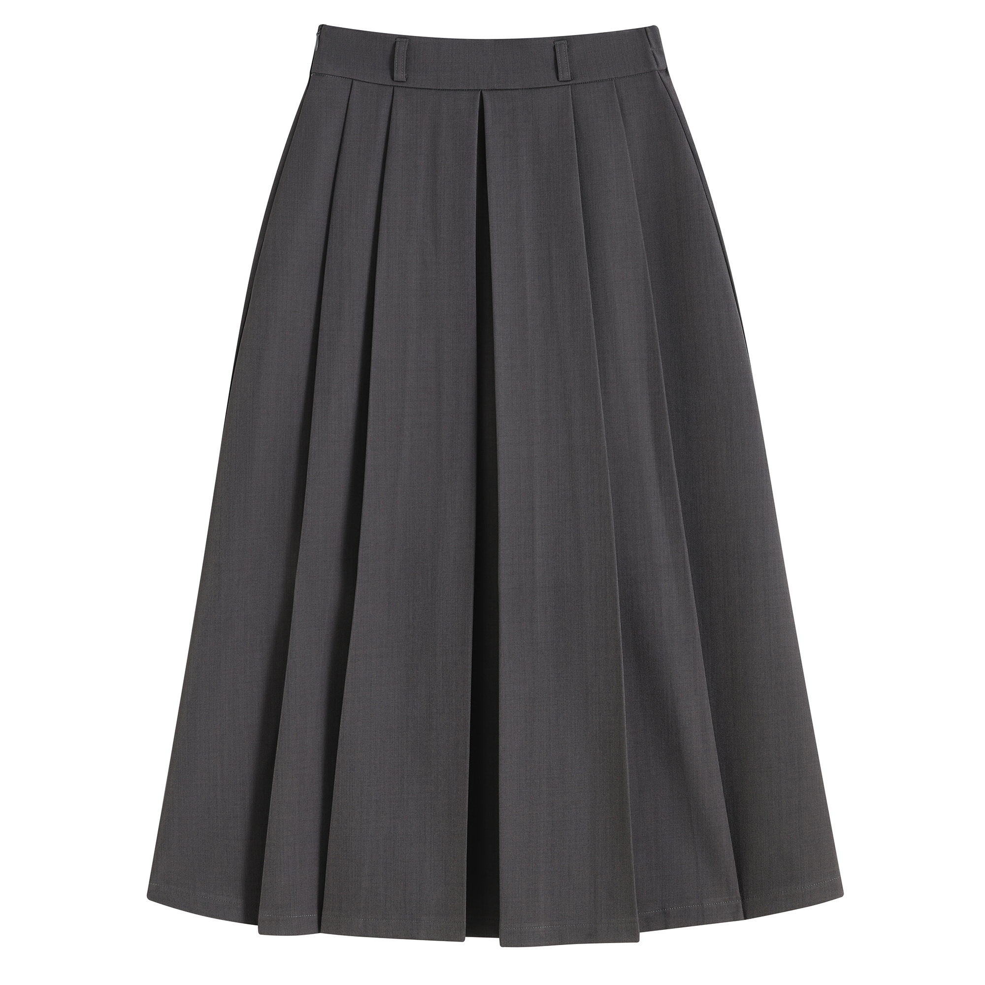 7925 real shot~Large size suit high waist pleated suit skirt women's high waist slimming crotch-covering A-line skirt