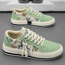 批发便捷轻便一脚蹬懒人鞋男鞋旋钮纽扣渔夫鞋2024年新款<b class='q'>复古</b>休闲鞋男