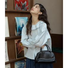 批发实拍新款 文艺花边领<b class='q'>衬衫</b>上衣女