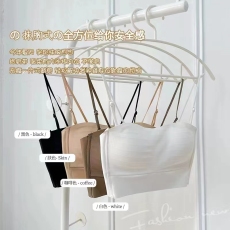 批发<b class='q'>春</b>夏美背抹胸内衣女小胸聚拢薄款一体背心式隐形防走光露背文胸