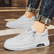 批发2024四季新款皮面板鞋小白鞋休闲<b class='q'>韩版</b>学生鞋男鞋货号