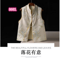 批发新中式旗袍马甲外搭新款2026改良上衣背心年轻款<b class='q'>唐装</b>女中国风外套