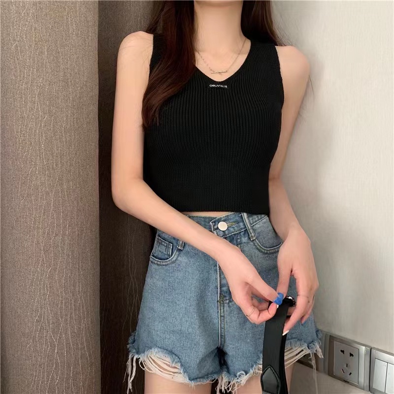 甜辣妹吊帶背心女內搭夏季純欲設計感小眾別致奶打底針織上衣外穿