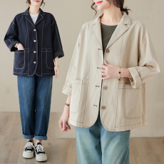 批发实拍   秋季新款日系复古休闲<b class='q'>西装外套</b>女 小个子工装外套