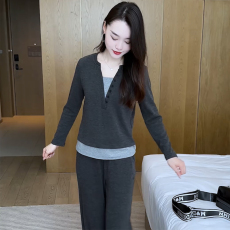 批发官图 春秋季假两件休闲<b class='q'>运动服</b>套装女士2026韩版时尚显瘦两件套