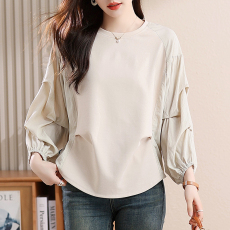 批发2026春装新款长袖T恤女时尚胖妹妹大码女装宽松显瘦百搭女装上衣