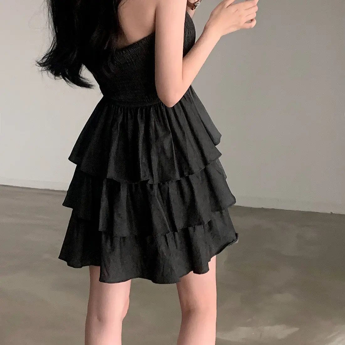 크림톤 블라우스 원피스 상세 이미지 5