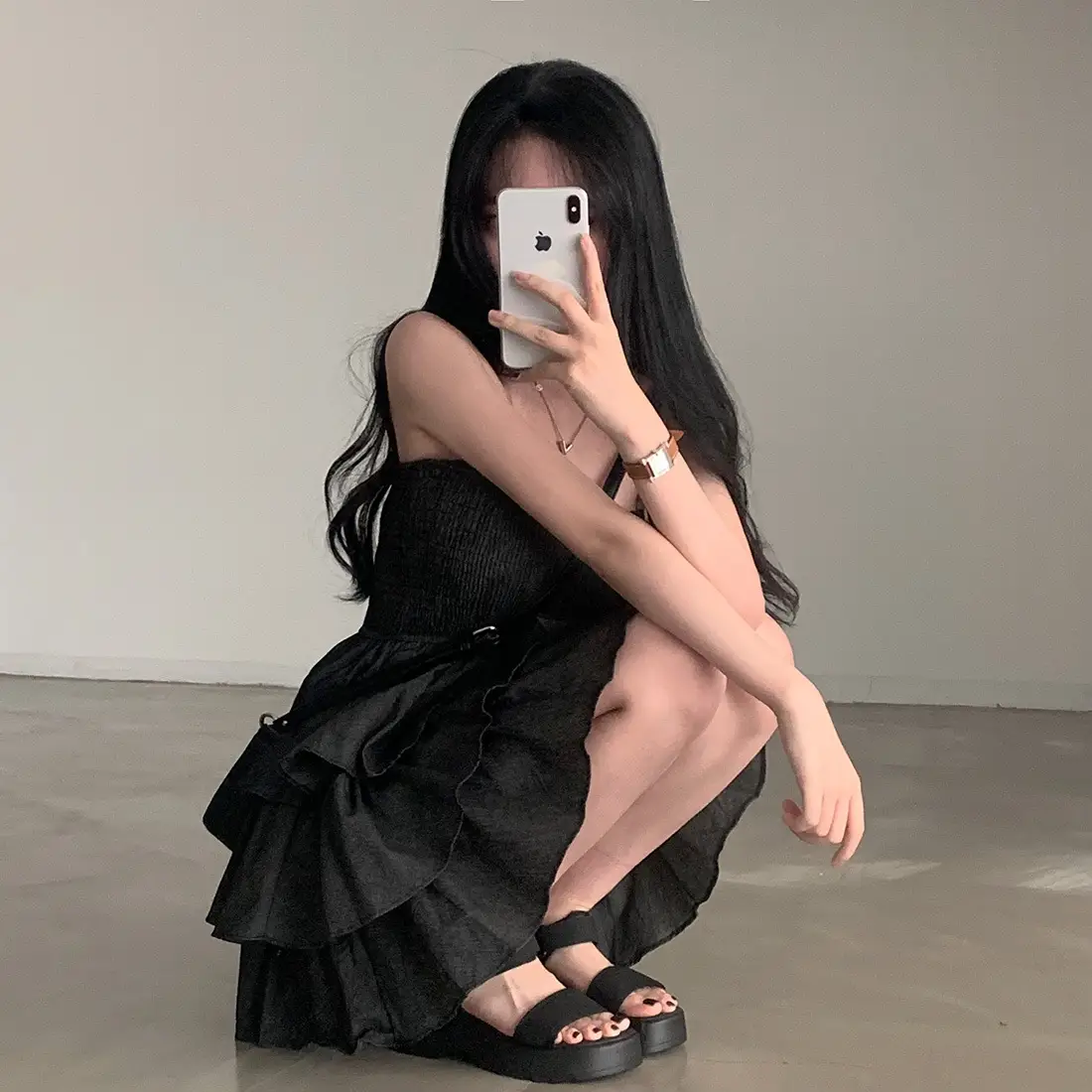 크림톤 블라우스 원피스 상세 이미지 29
