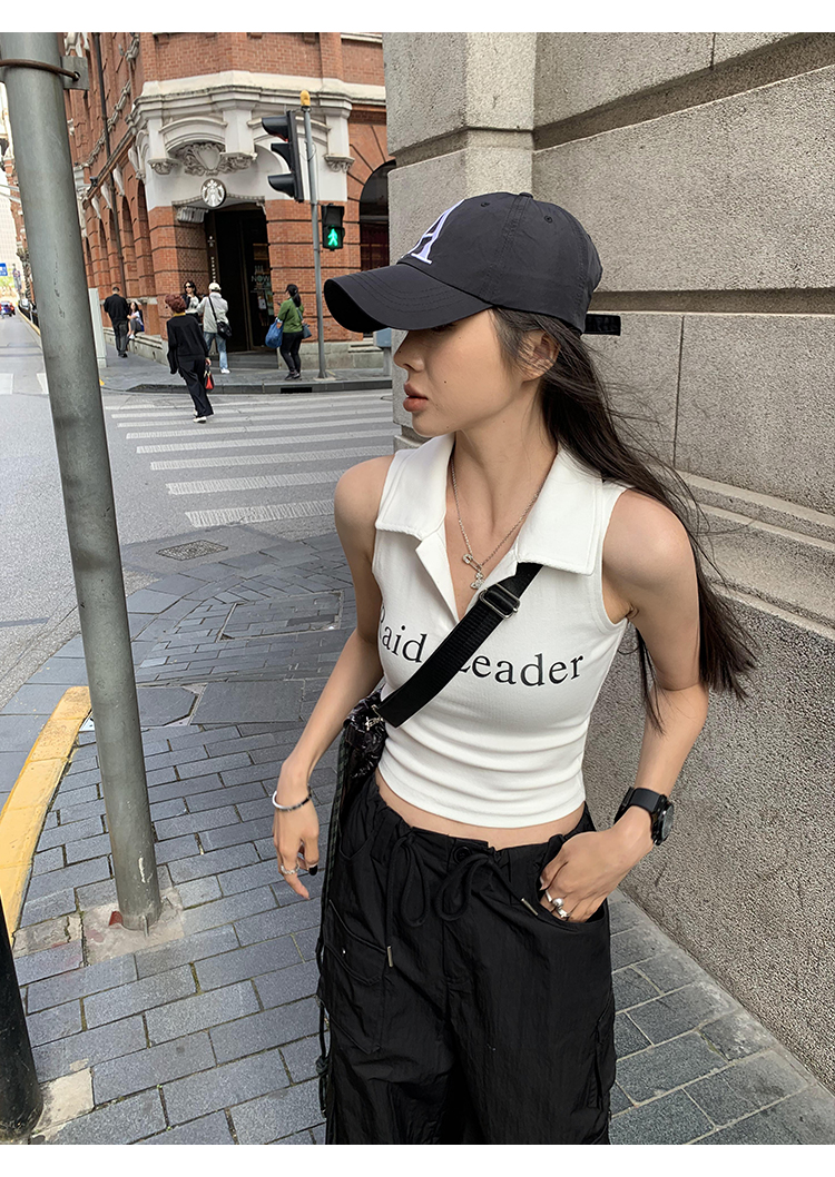 韓系簡約風白色緊身顯瘦背心女外穿夏季新款氣質短款無袖上衣