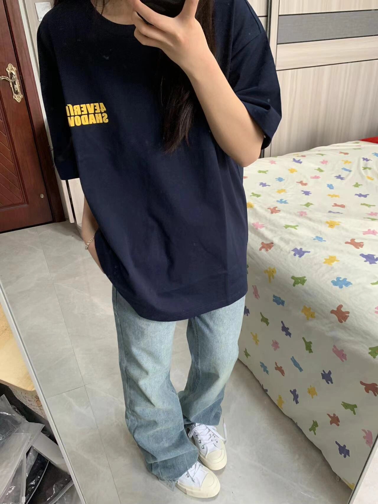 國潮牌美式寬鬆oversize短袖t恤女夏季高街寬鬆ins潮情侶純棉上衣
