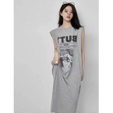 批发仿棉牛奶丝# 夏季无袖可爱狗狗<b class='q'>T</b><b class='q'>恤</b><b class='q'>原宿风</b>个性甜酷上衣女背心裙