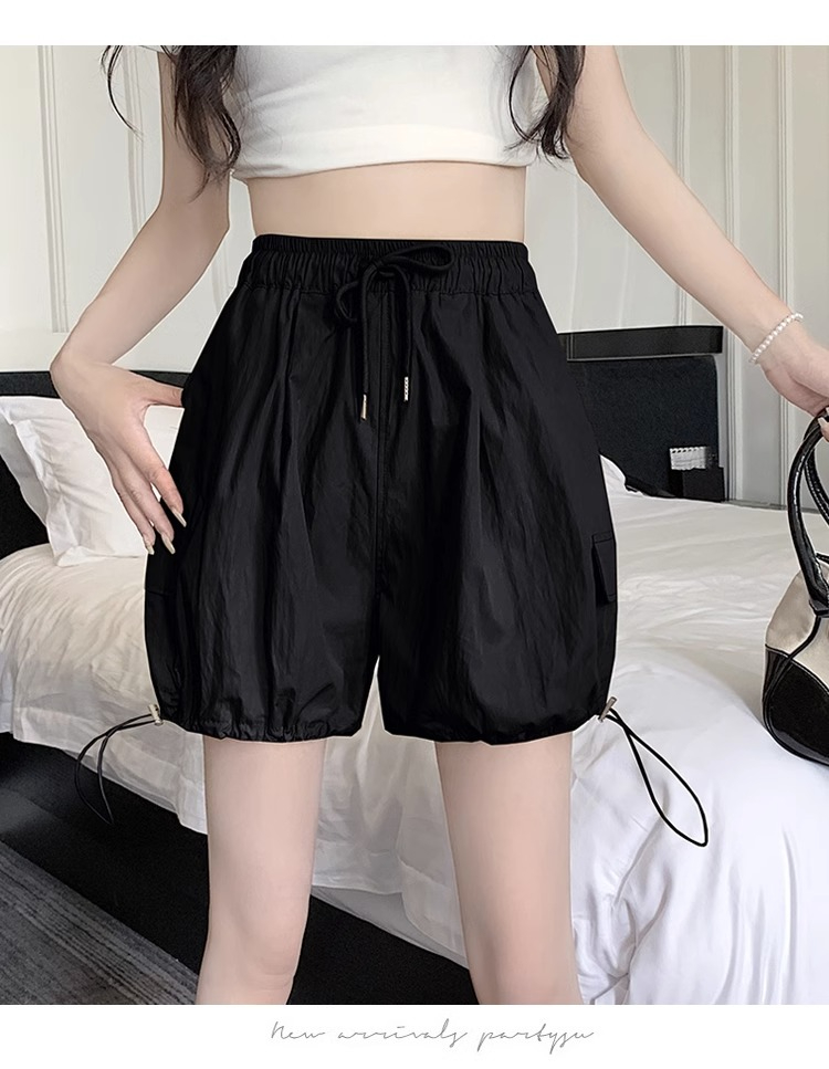 Original workmanship American workwear wide-leg shorts women's summer loose slimming bud pants five-point casual sports pants