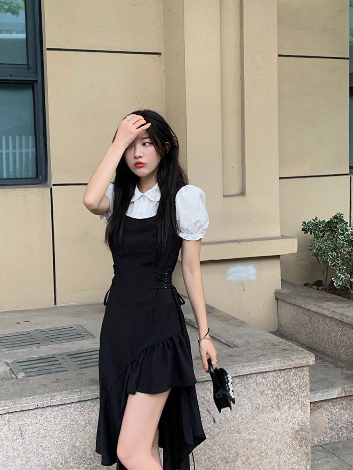 Small long skirt design niche suit suspender dress 2024 new early spring women's summer clothing