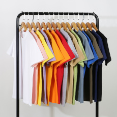 批发实拍纯棉短袖男t恤新款衣服上衣夏季宽松纯色半袖男装内搭打底衫