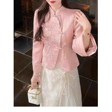 批发2026年春秋新款新中式老钱风女装国风设计感上衣外套秋装女汉服