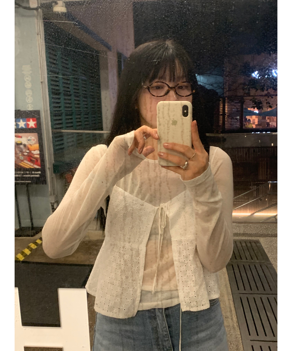 재고 있음 한국 ins 여름 디자인 센스 홀로우 아웃 면 자카드 스트랩 레이스 캐미솔