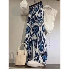 批发【有口袋】印染<b class='q'>时尚</b>流行网红炸街洋气减龄女休闲冰丝遛弯直筒裤女