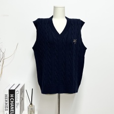 批发WESTAYONE 24/SS新款学院风藏青针织背心<b class='q'>春</b>宽松马甲上衣